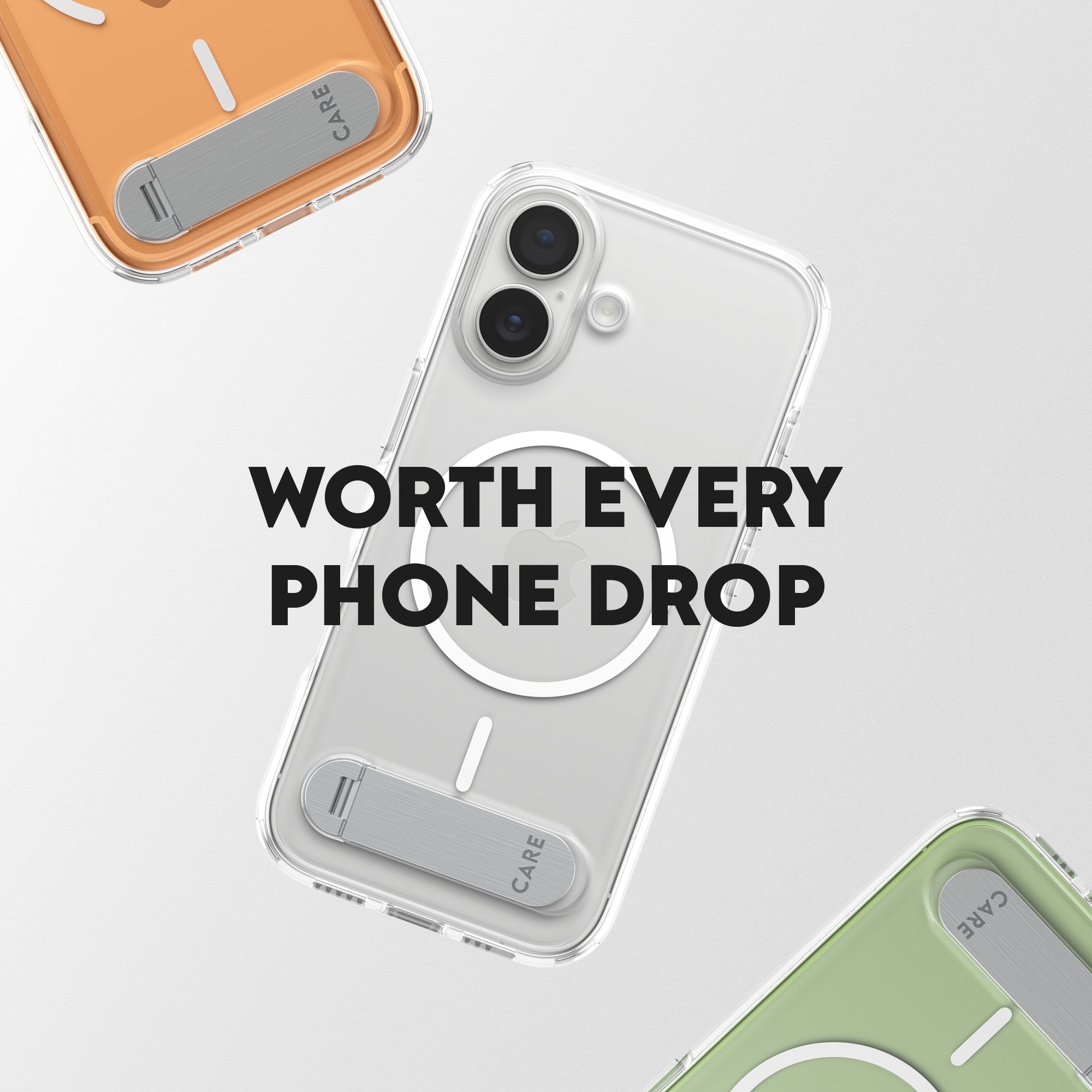 CARE by PanzerGlass® Feature Case Transparent w. Kickstand & MagSafe iPhone 17